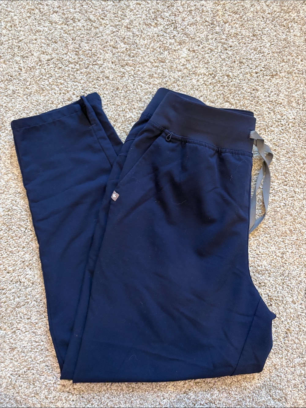 Figs Alva High Waist Taper Navy Pants